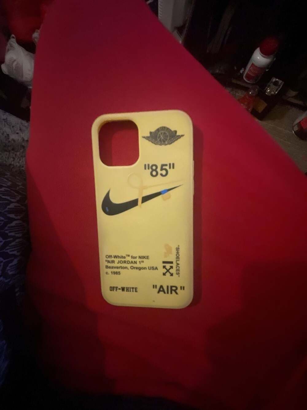 Off-White for Nike Air Jordan 1 Yellow Phone Case
